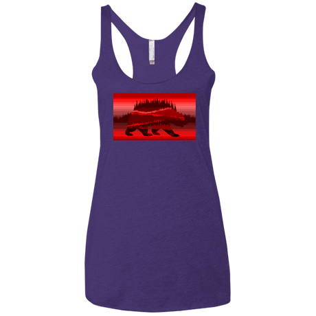 T-Shirts Purple Rush / X-Small Forest Bear Women's Triblend Racerback Tank