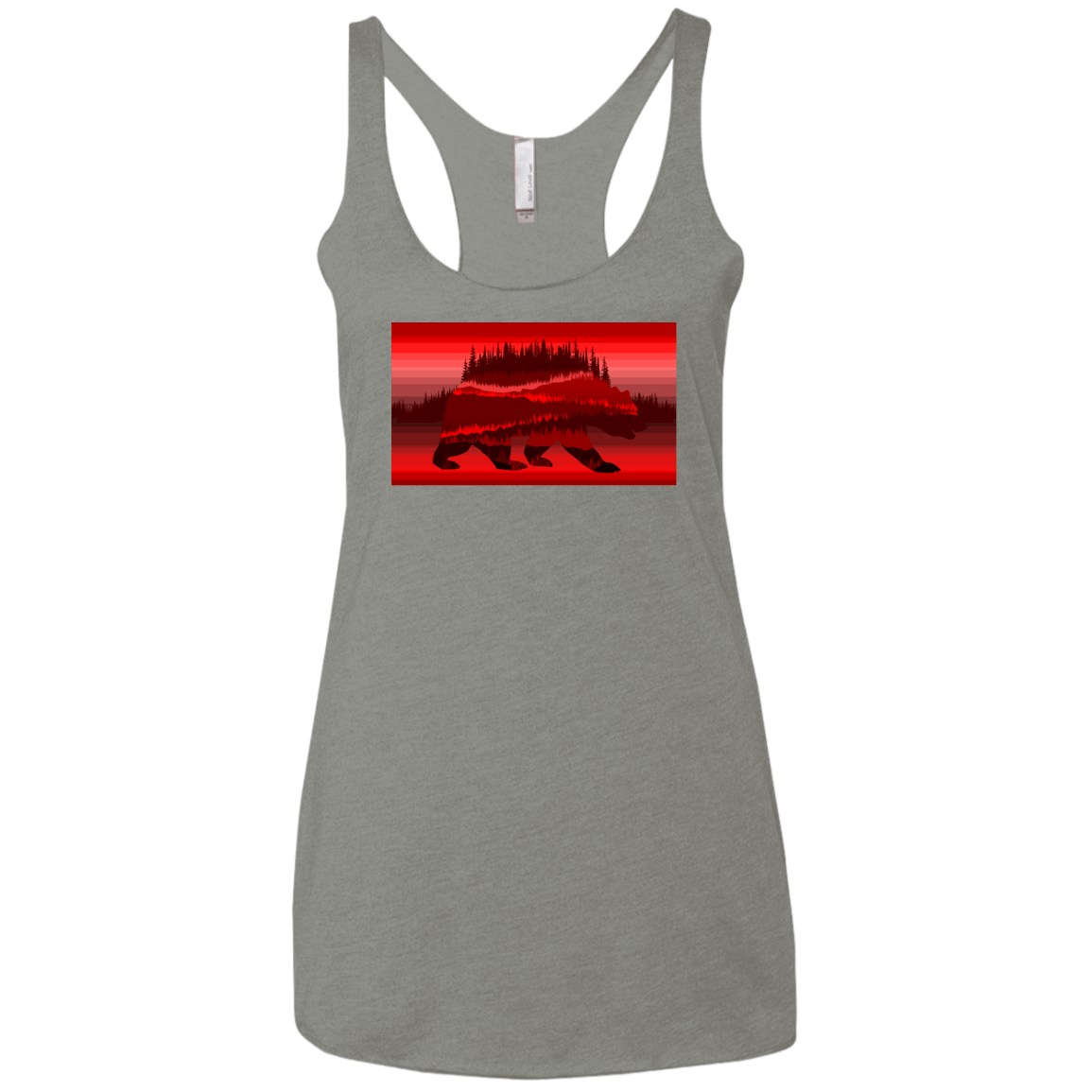 T-Shirts Venetian Grey / X-Small Forest Bear Women's Triblend Racerback Tank