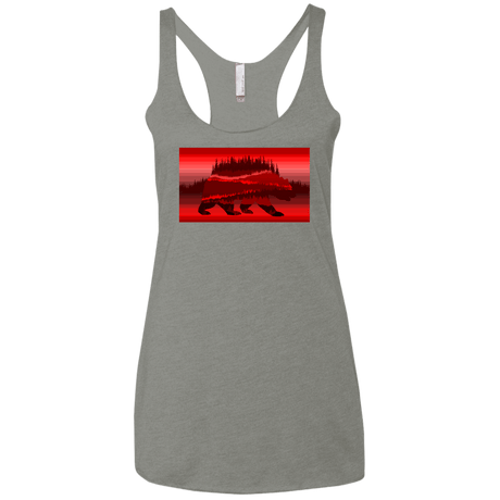 T-Shirts Venetian Grey / X-Small Forest Bear Women's Triblend Racerback Tank