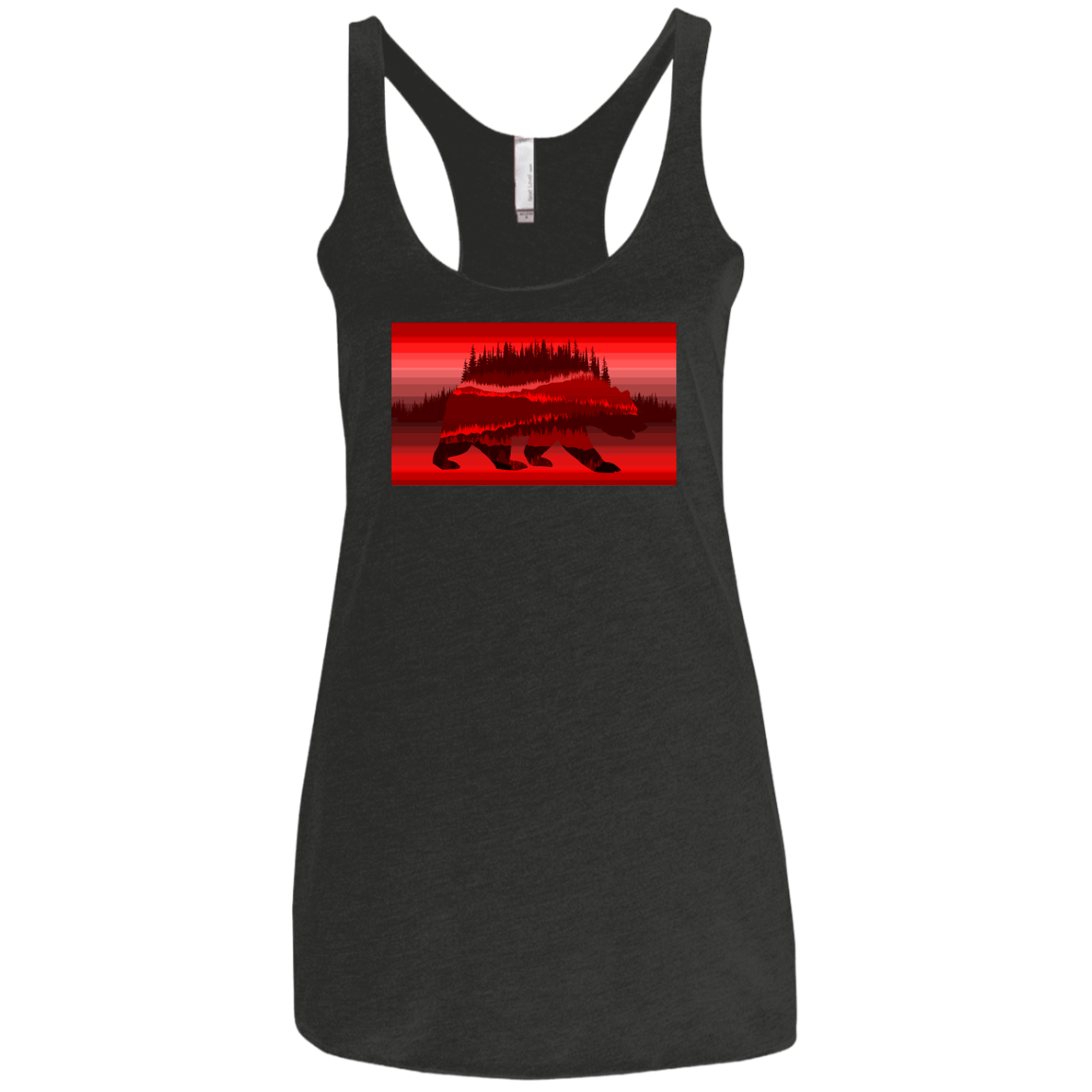 T-Shirts Vintage Black / X-Small Forest Bear Women's Triblend Racerback Tank