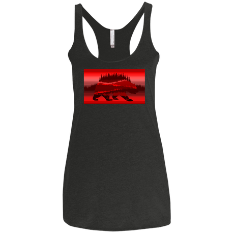 T-Shirts Vintage Black / X-Small Forest Bear Women's Triblend Racerback Tank