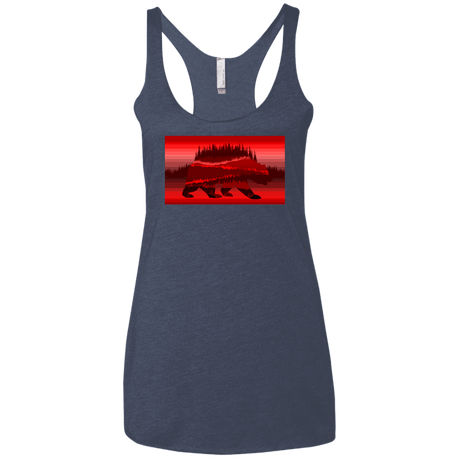 T-Shirts Vintage Navy / X-Small Forest Bear Women's Triblend Racerback Tank