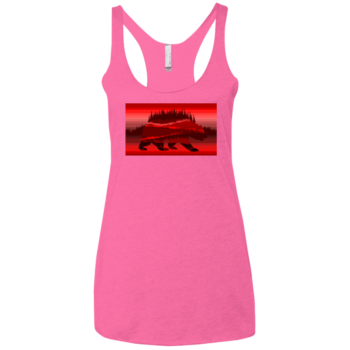 T-Shirts Vintage Pink / X-Small Forest Bear Women's Triblend Racerback Tank