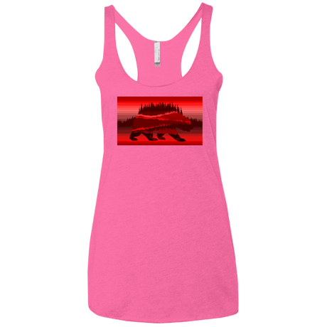 T-Shirts Vintage Pink / X-Small Forest Bear Women's Triblend Racerback Tank