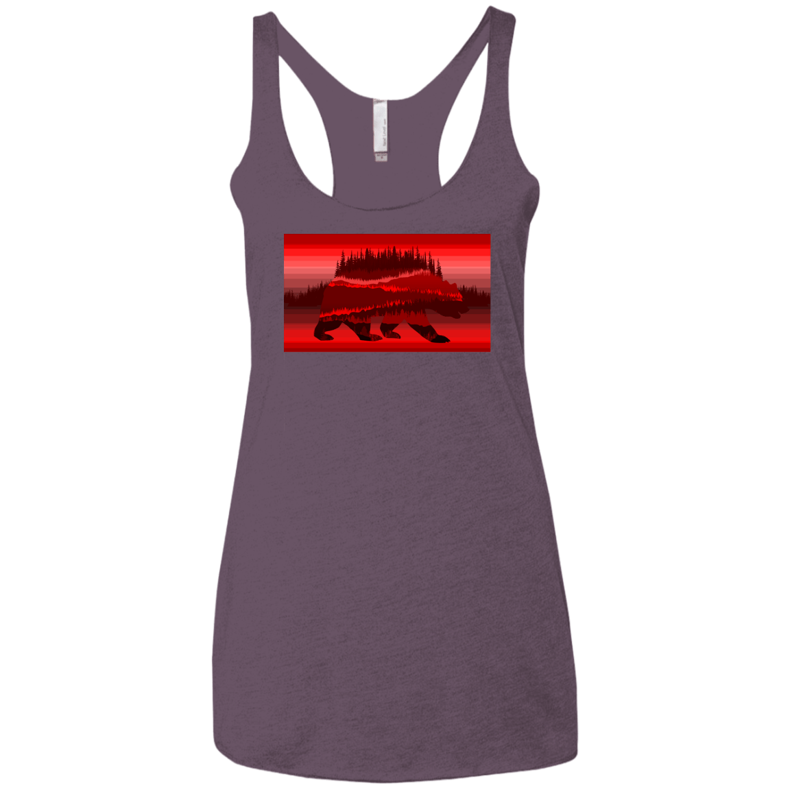 T-Shirts Vintage Purple / X-Small Forest Bear Women's Triblend Racerback Tank