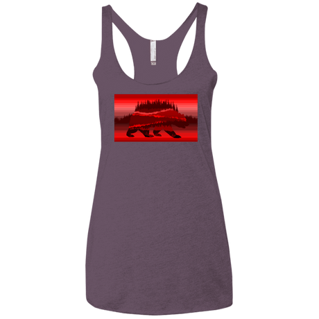 T-Shirts Vintage Purple / X-Small Forest Bear Women's Triblend Racerback Tank