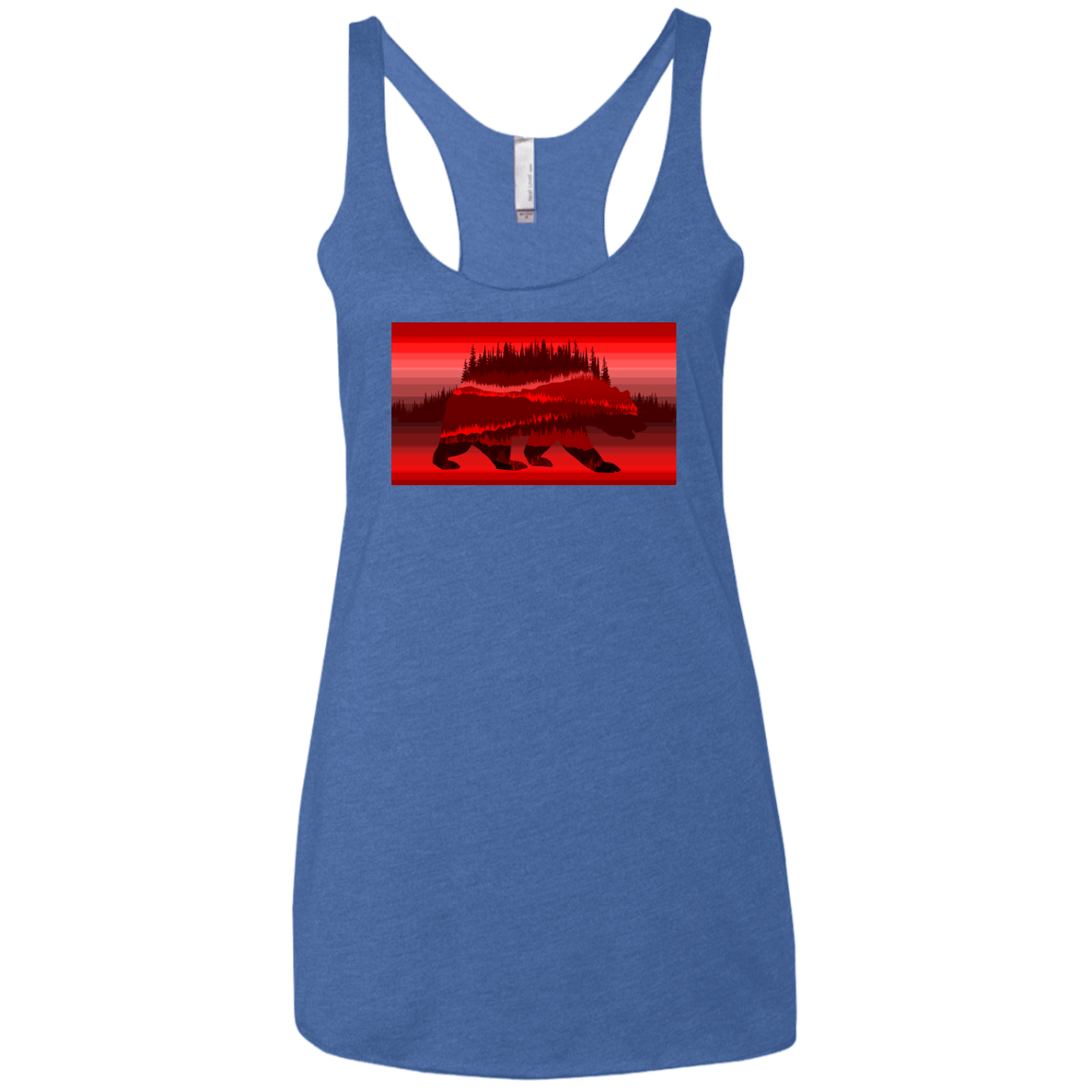 T-Shirts Vintage Royal / X-Small Forest Bear Women's Triblend Racerback Tank