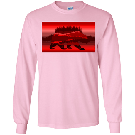 T-Shirts Light Pink / YS Forest Bear Youth Long Sleeve T-Shirt