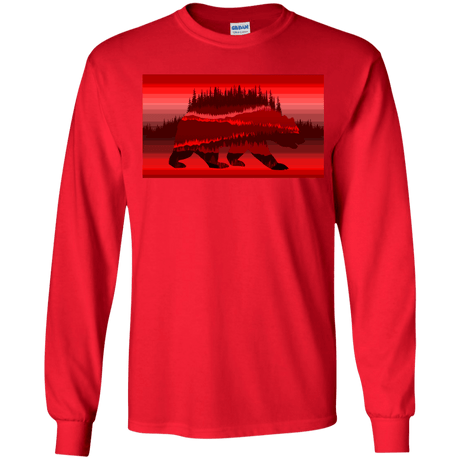 T-Shirts Red / YS Forest Bear Youth Long Sleeve T-Shirt