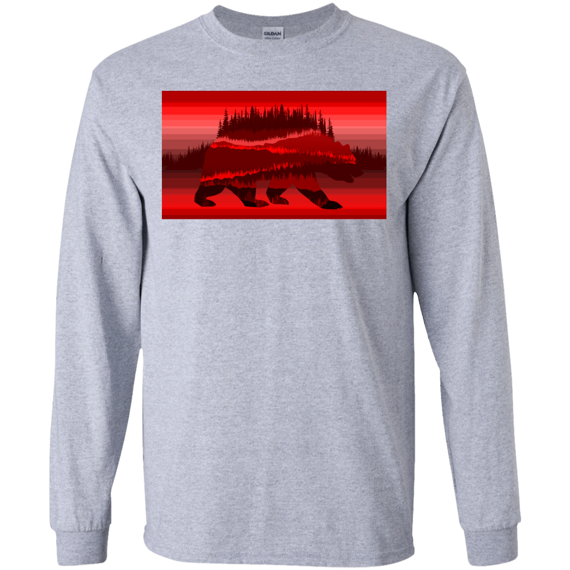 T-Shirts Sport Grey / YS Forest Bear Youth Long Sleeve T-Shirt
