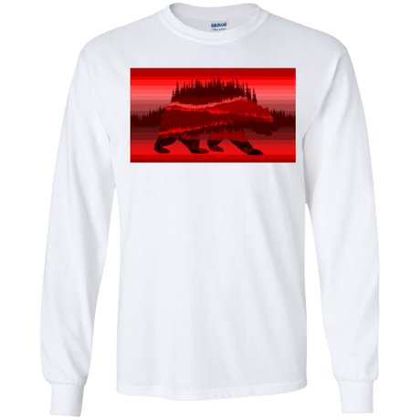 T-Shirts White / YS Forest Bear Youth Long Sleeve T-Shirt