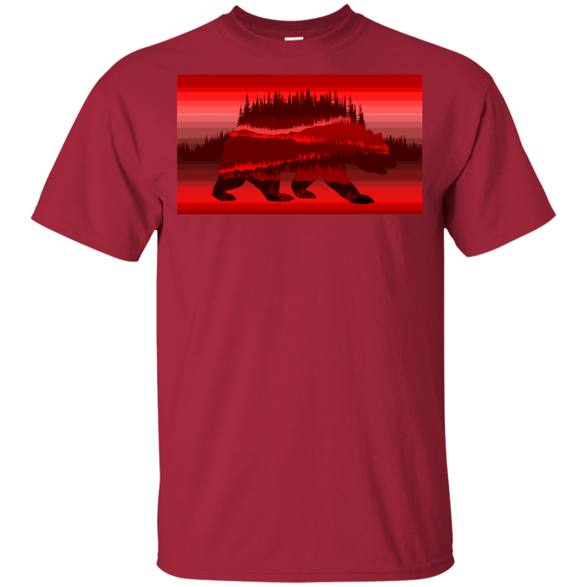 T-Shirts Cardinal / YXS Forest Bear Youth T-Shirt