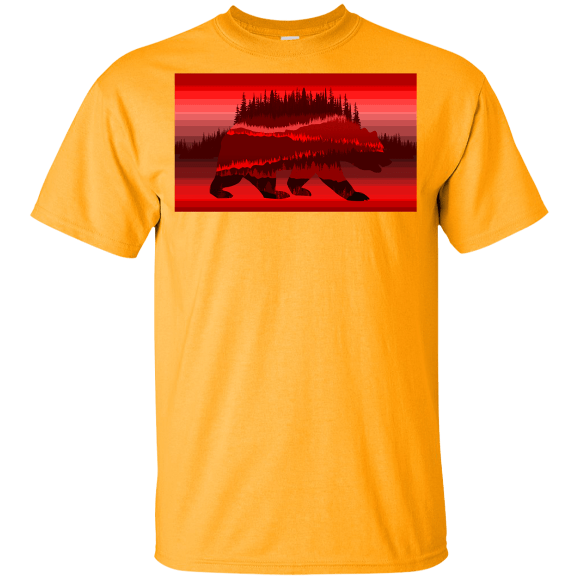 T-Shirts Gold / YXS Forest Bear Youth T-Shirt
