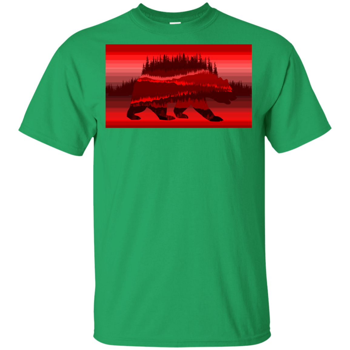 T-Shirts Irish Green / YXS Forest Bear Youth T-Shirt