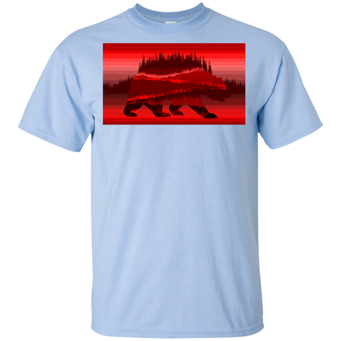 T-Shirts Light Blue / YXS Forest Bear Youth T-Shirt