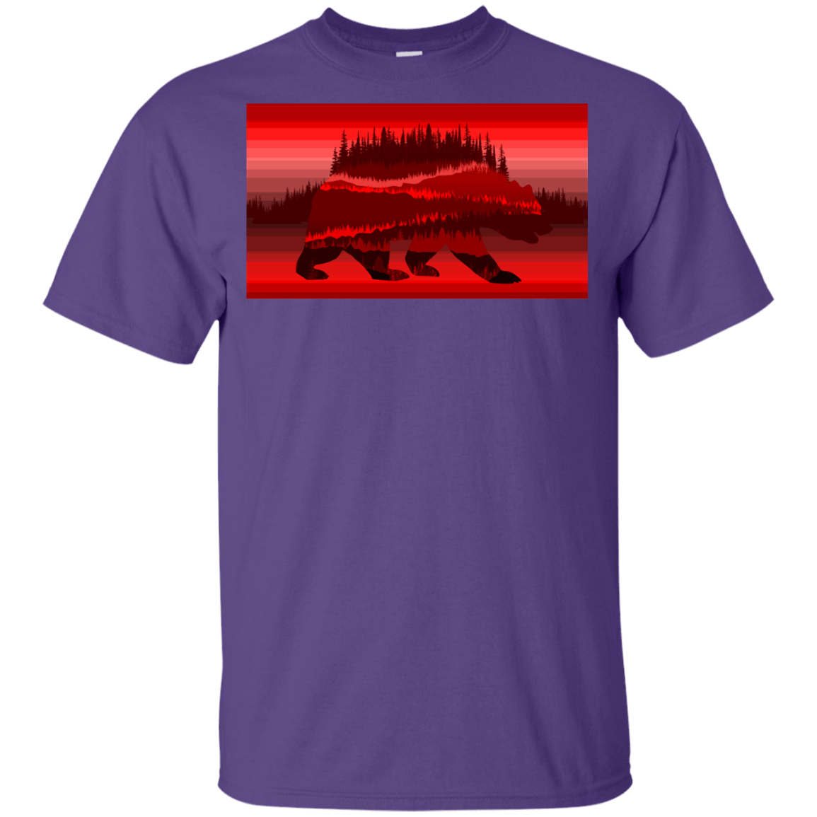 T-Shirts Purple / YXS Forest Bear Youth T-Shirt