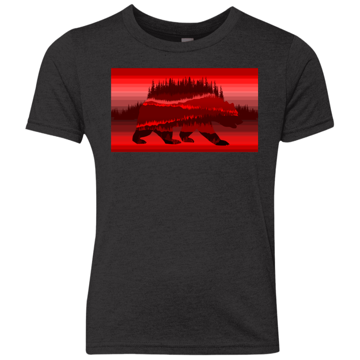 T-Shirts Vintage Black / YXS Forest Bear Youth Triblend T-Shirt