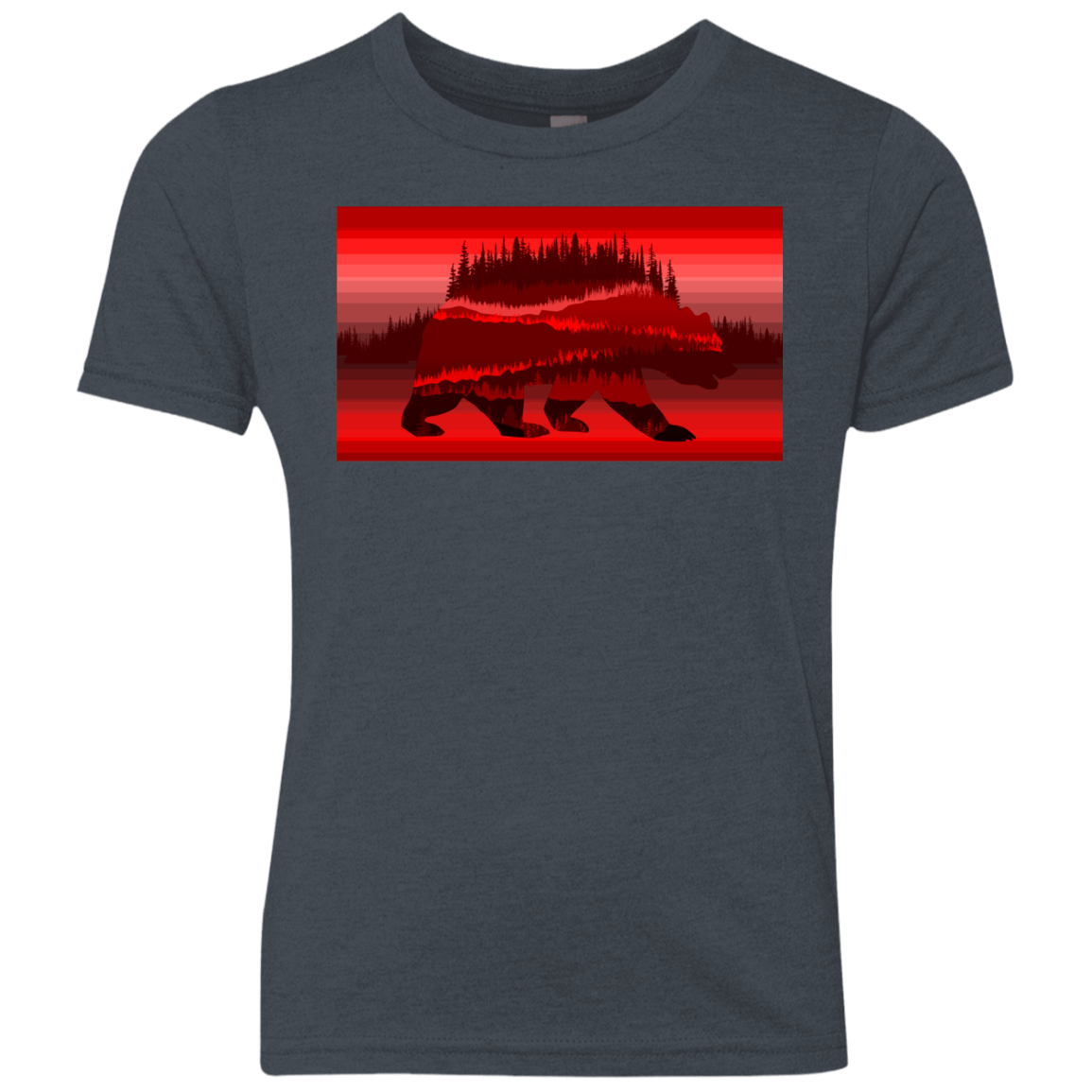 T-Shirts Vintage Navy / YXS Forest Bear Youth Triblend T-Shirt