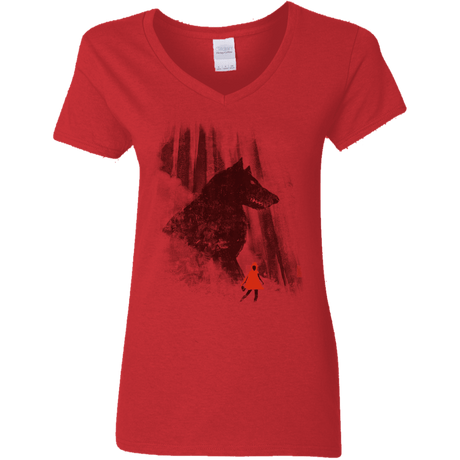 T-Shirts Red / S Forest Friendly Women's V-Neck T-Shirt