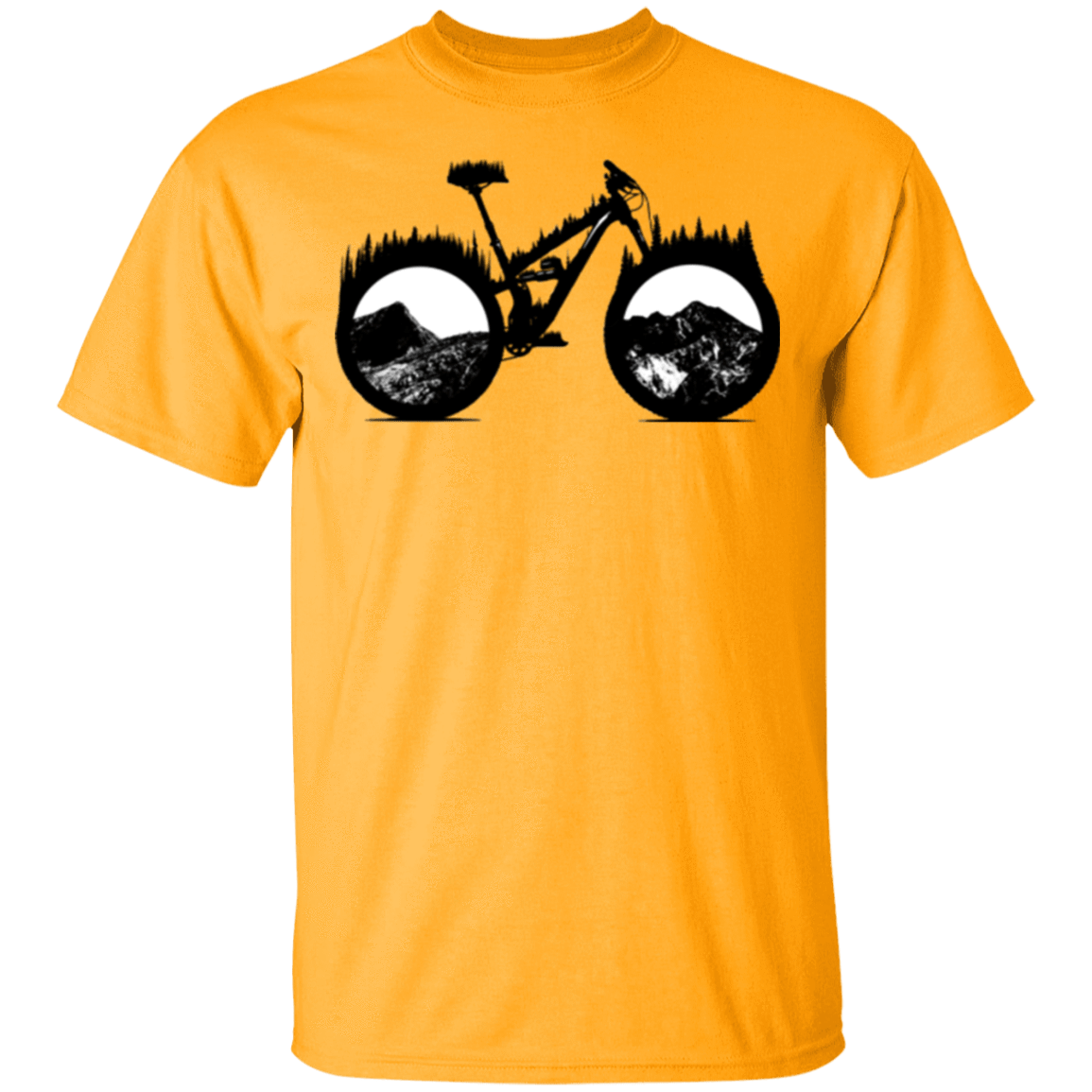 T-Shirts Gold / S Forest is Home Mountain Bike T-Shirt