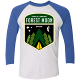 T-Shirts Heather White/Vintage Royal / X-Small Forest Moon Triblend 3/4 Sleeve