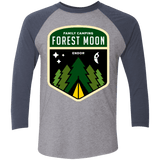 T-Shirts Premium Heather/ Vintage Navy / X-Small Forest Moon Triblend 3/4 Sleeve