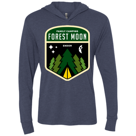 T-Shirts Vintage Navy / X-Small Forest Moon Triblend Long Sleeve Hoodie Tee
