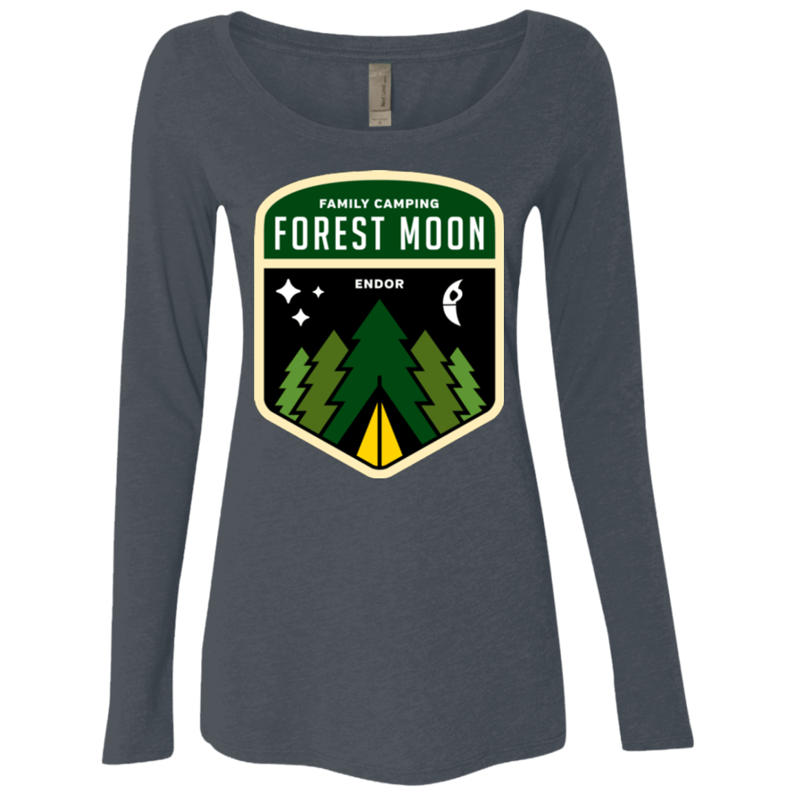 T-Shirts Vintage Navy / Small Forest Moon Women's Triblend Long Sleeve Shirt