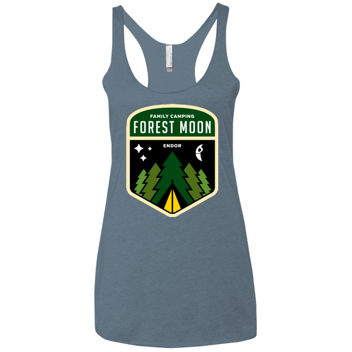 T-Shirts Indigo / X-Small Forest Moon Women's Triblend Racerback Tank