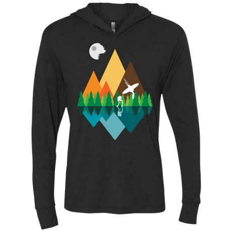 T-Shirts Vintage Black / X-Small Forest View Triblend Long Sleeve Hoodie Tee