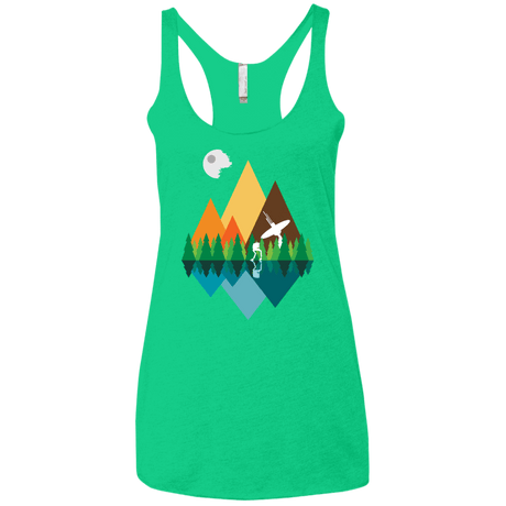 T-Shirts Envy / X-Small Forest View Women's Triblend Racerback Tank