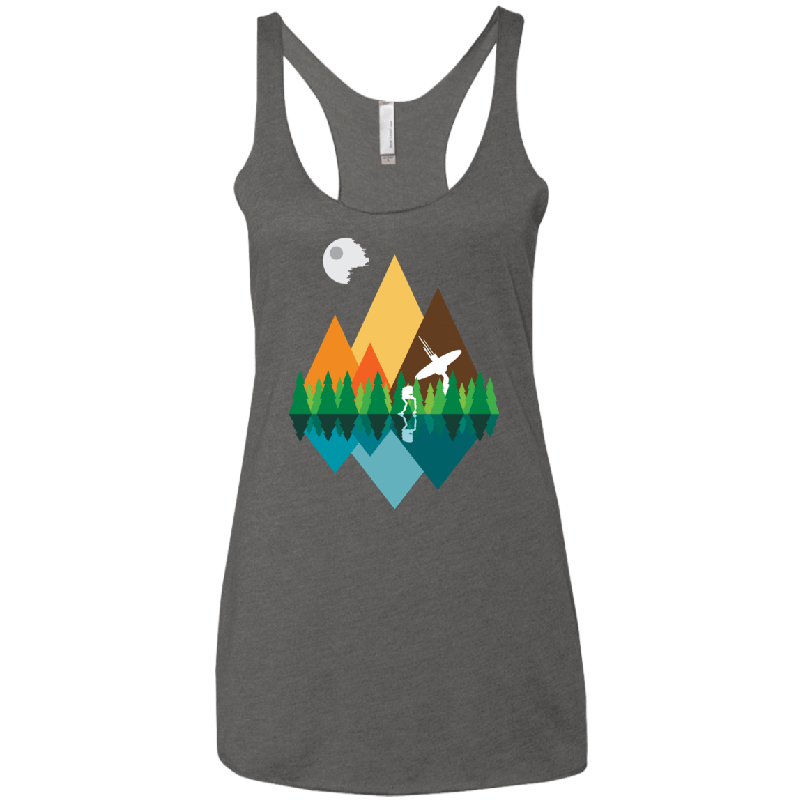 T-Shirts Premium Heather / X-Small Forest View Women's Triblend Racerback Tank