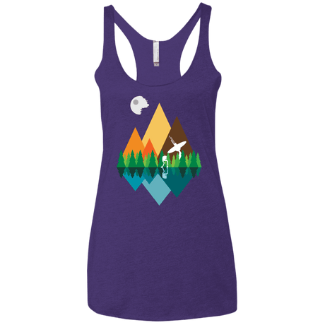 T-Shirts Purple / X-Small Forest View Women's Triblend Racerback Tank