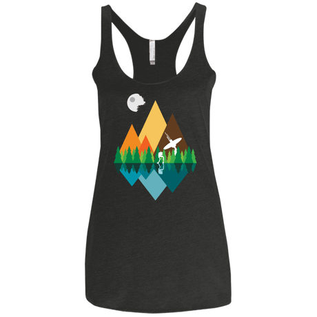 T-Shirts Vintage Black / X-Small Forest View Women's Triblend Racerback Tank