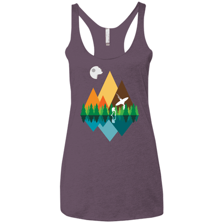 T-Shirts Vintage Purple / X-Small Forest View Women's Triblend Racerback Tank