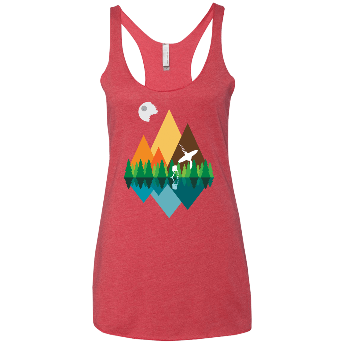 T-Shirts Vintage Red / X-Small Forest View Women's Triblend Racerback Tank