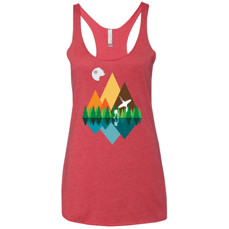 T-Shirts Vintage Red / X-Small Forest View Women's Triblend Racerback Tank