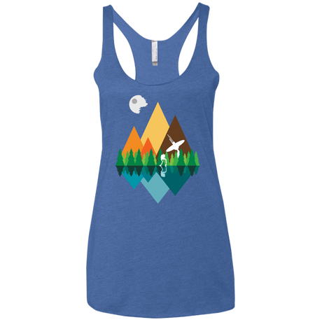 T-Shirts Vintage Royal / X-Small Forest View Women's Triblend Racerback Tank