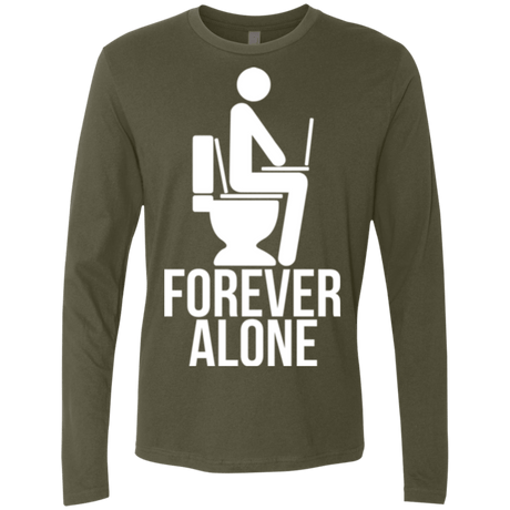 T-Shirts Military Green / Small Forever alone Men's Premium Long Sleeve