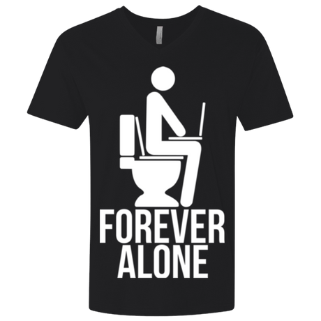 T-Shirts Black / X-Small Forever alone Men's Premium V-Neck