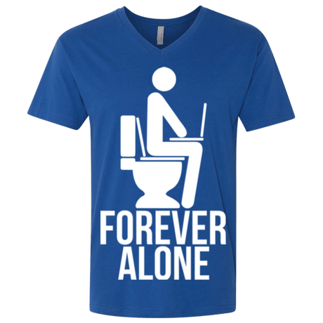 T-Shirts Royal / X-Small Forever alone Men's Premium V-Neck