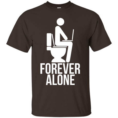 T-Shirts Dark Chocolate / Small Forever alone T-Shirt