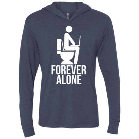 T-Shirts Vintage Navy / X-Small Forever alone Triblend Long Sleeve Hoodie Tee
