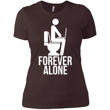 T-Shirts Dark Chocolate / X-Small Forever alone Women's Premium T-Shirt