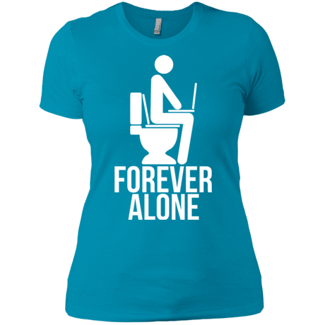 T-Shirts Turquoise / X-Small Forever alone Women's Premium T-Shirt