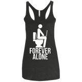 T-Shirts Vintage Black / X-Small Forever alone Women's Triblend Racerback Tank