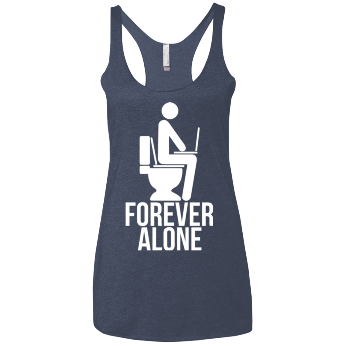 T-Shirts Vintage Navy / X-Small Forever alone Women's Triblend Racerback Tank