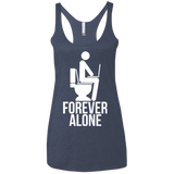T-Shirts Vintage Navy / X-Small Forever alone Women's Triblend Racerback Tank