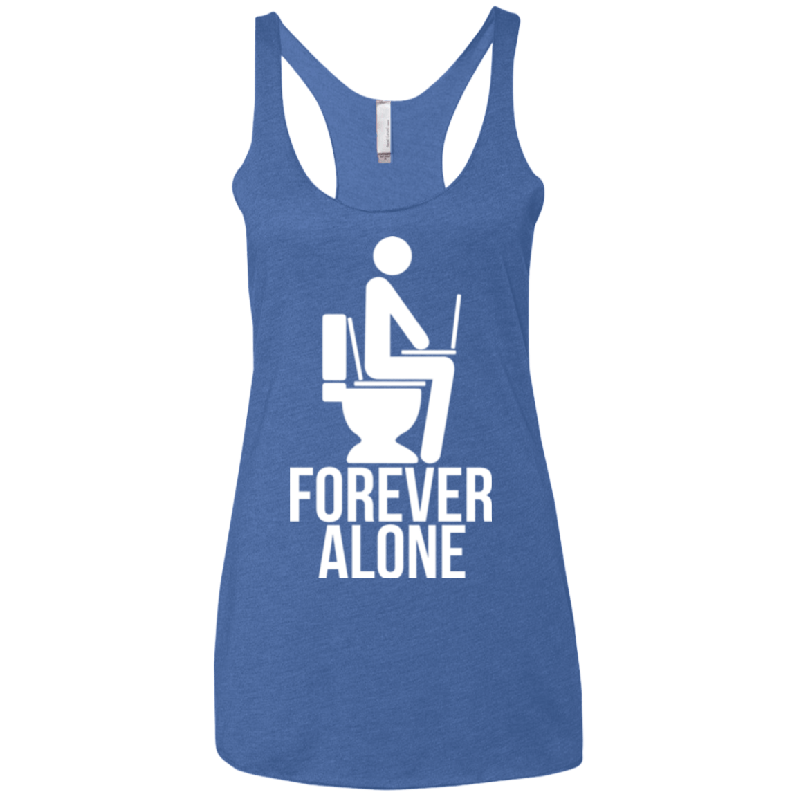 T-Shirts Vintage Royal / X-Small Forever alone Women's Triblend Racerback Tank