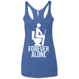 T-Shirts Vintage Royal / X-Small Forever alone Women's Triblend Racerback Tank